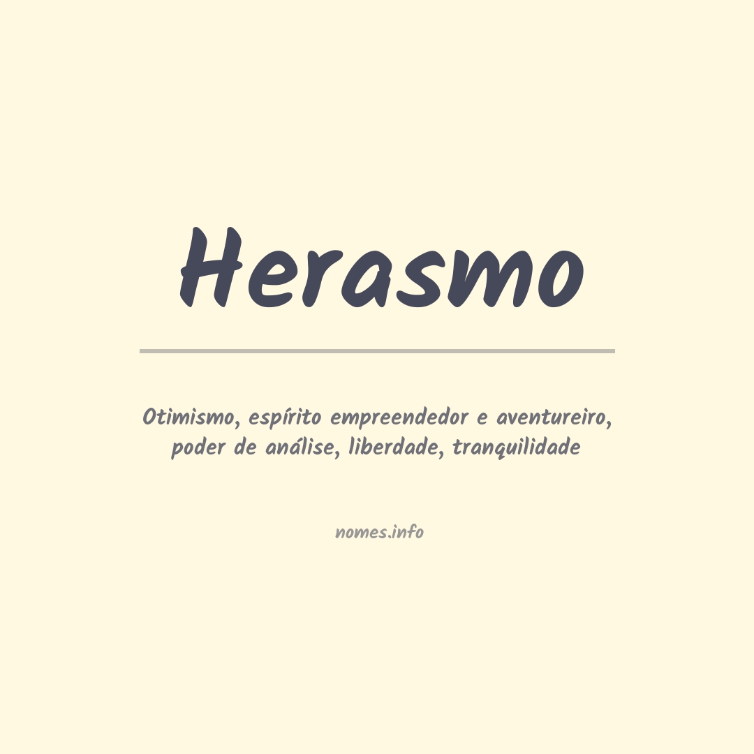 Significado do nome Herasmo