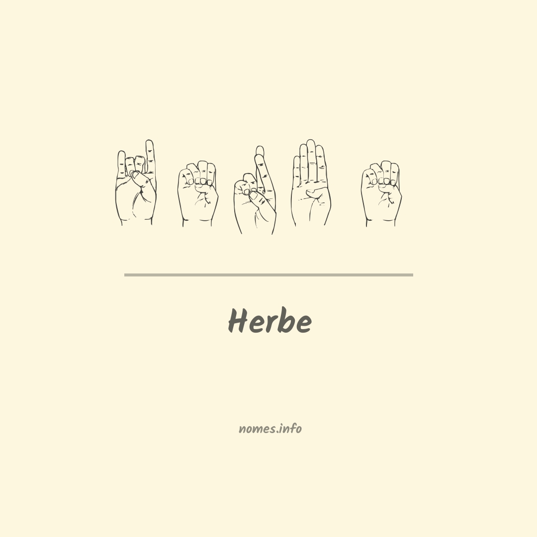 Herbe em Libras
