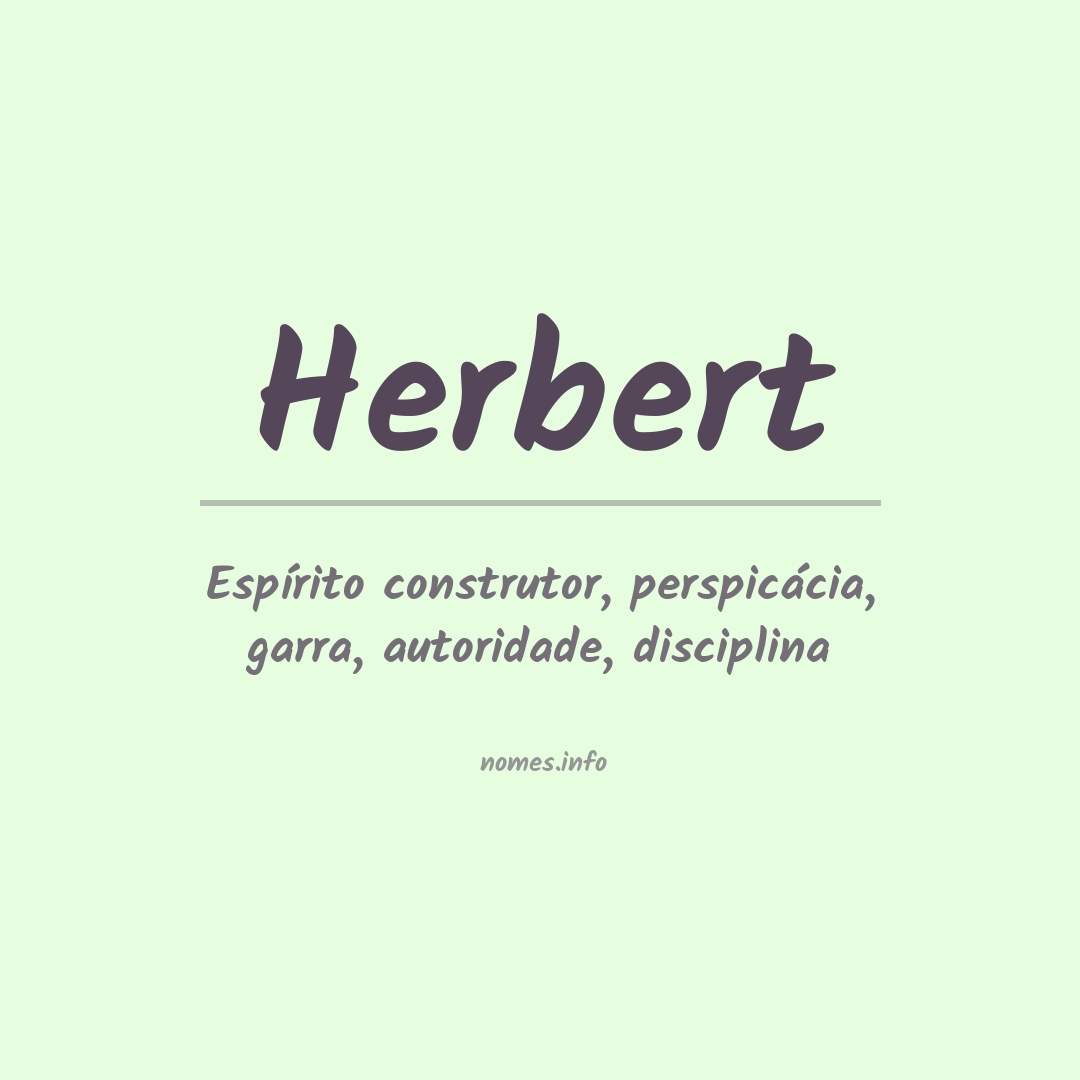 Significado do nome Herbert