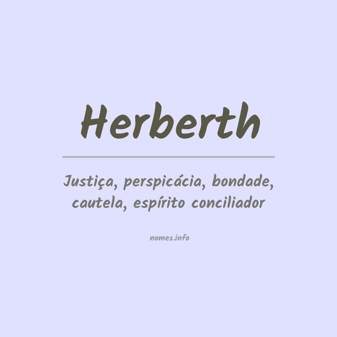 Significado do nome Herberth