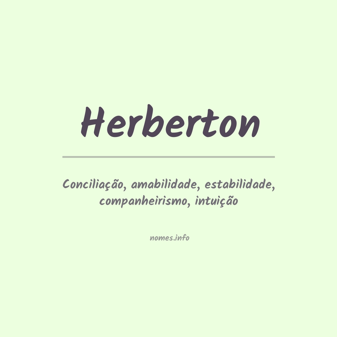 Significado do nome Herberton