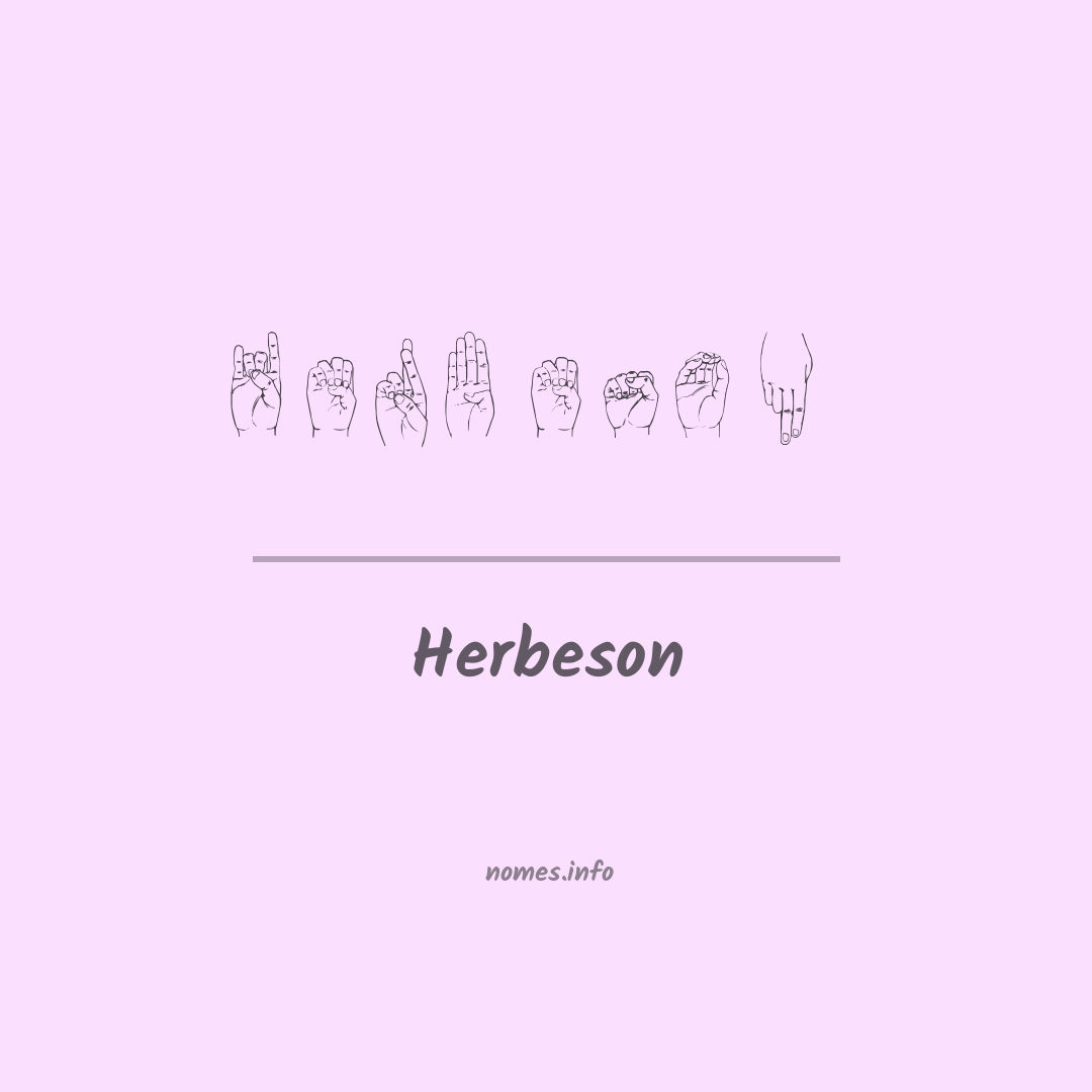 Herbeson em Libras