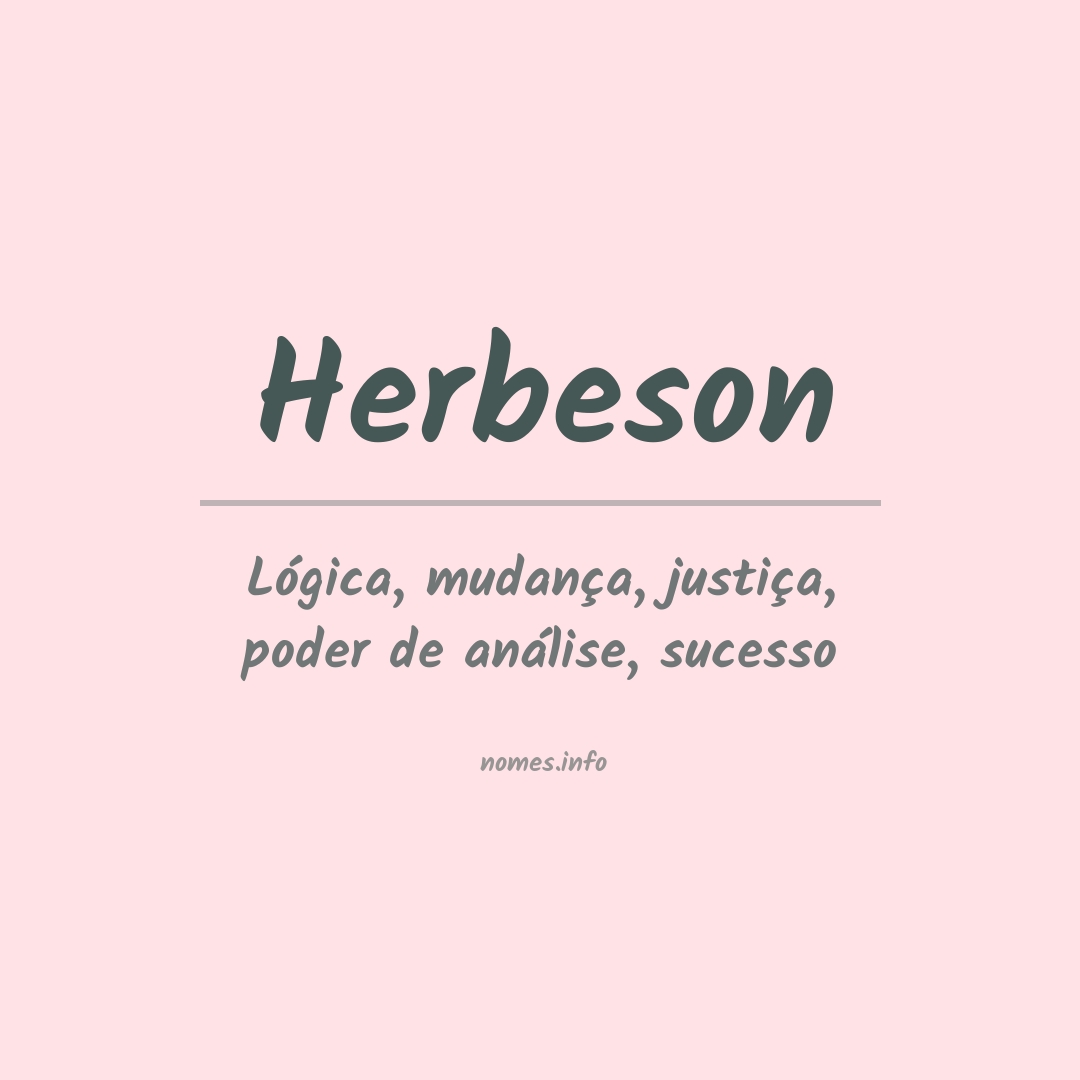 Significado do nome Herbeson