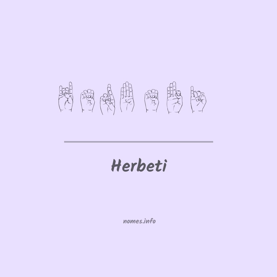 Herbeti em Libras