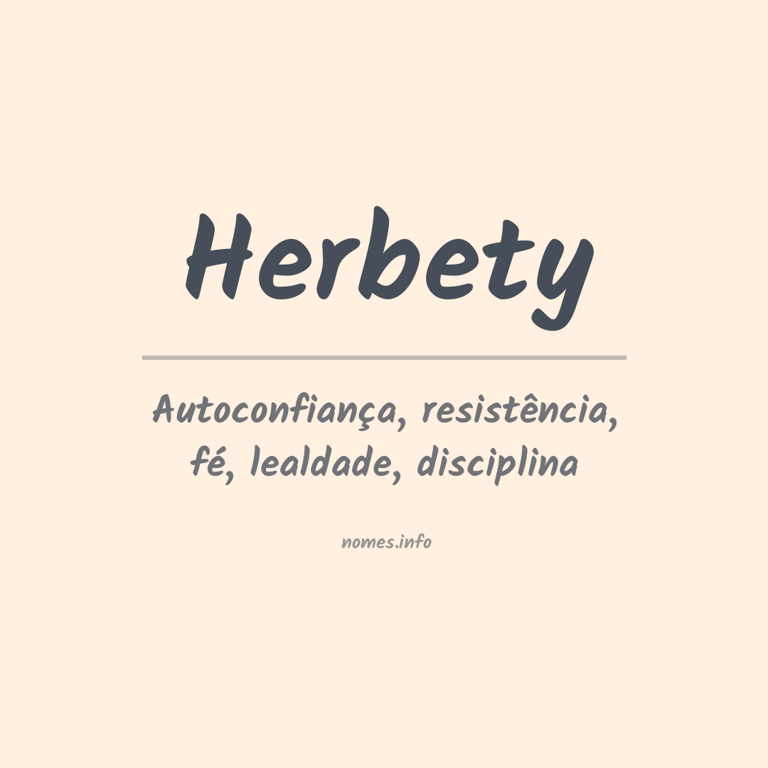 Significado do nome Herbety