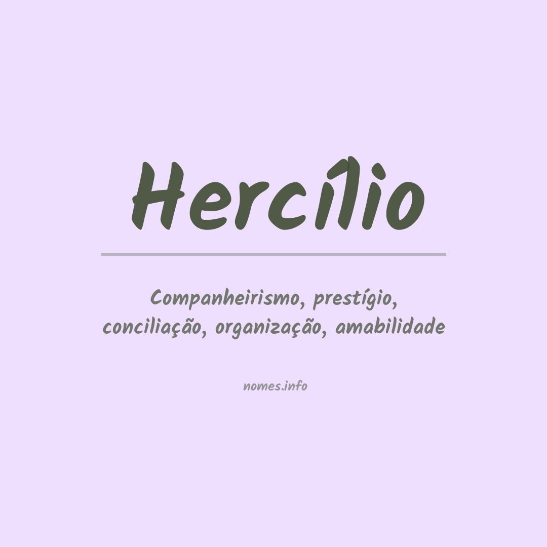 Significado do nome Hercílio