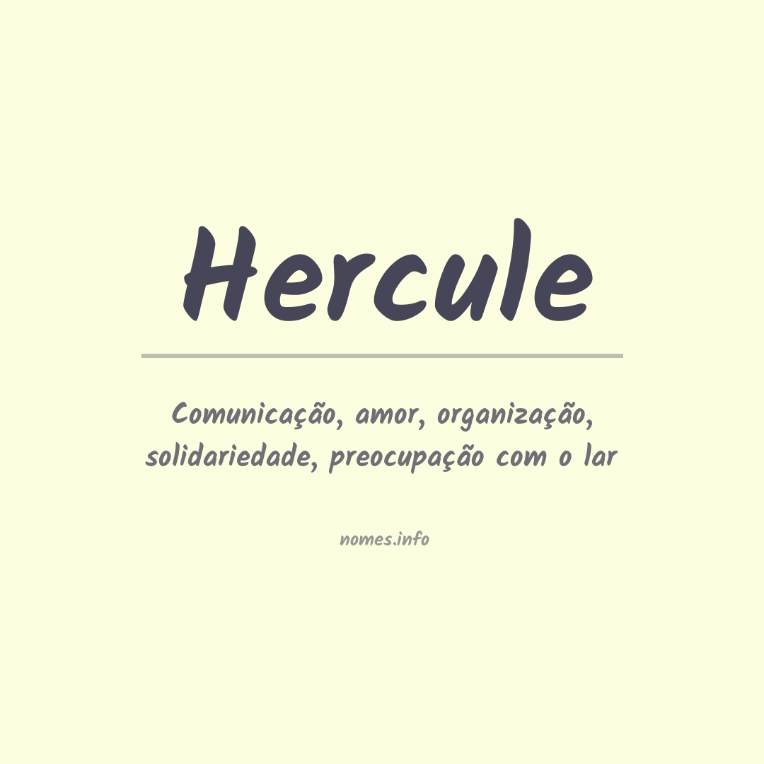 Significado do nome Hercule