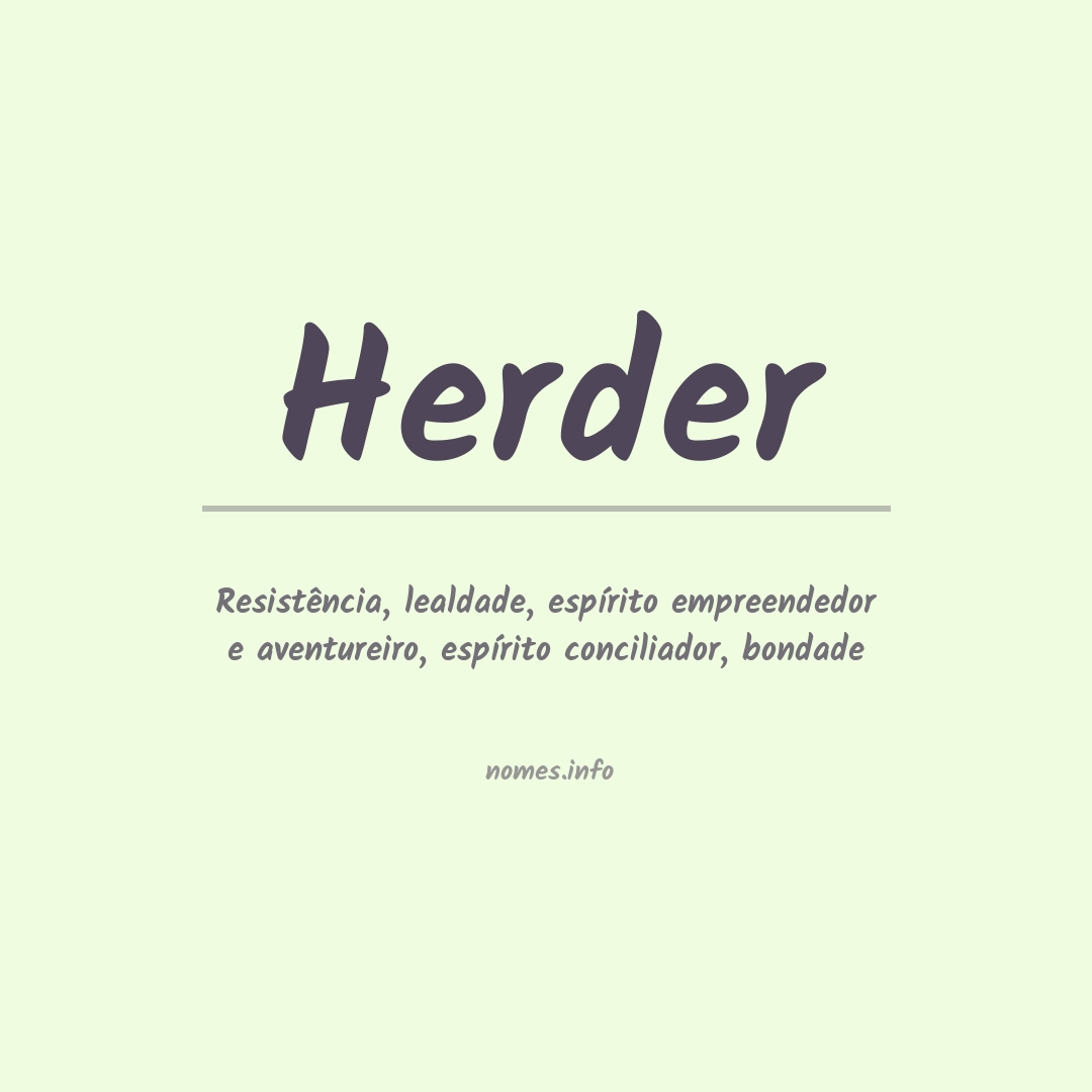 Significado do nome Herder