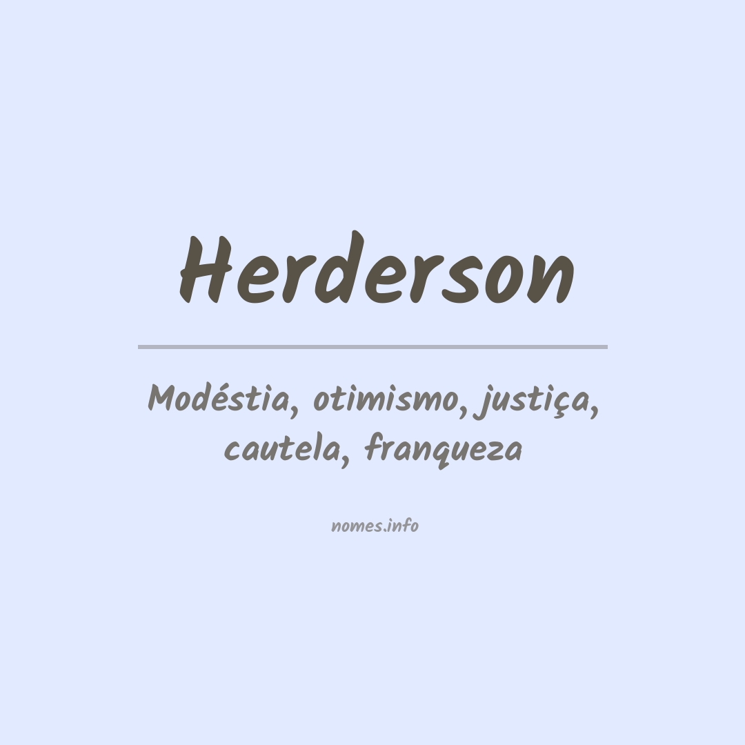 Significado do nome Herderson