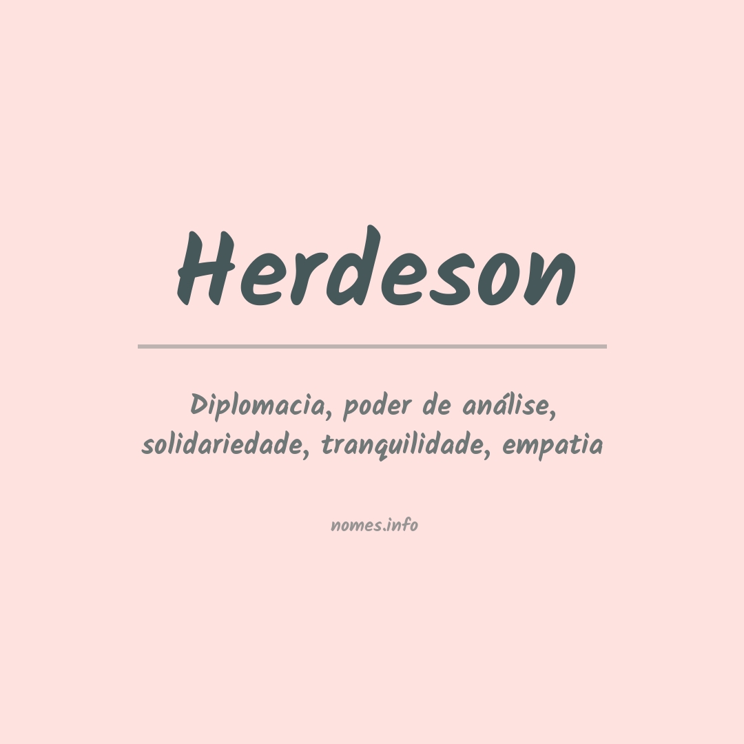 Significado do nome Herdeson