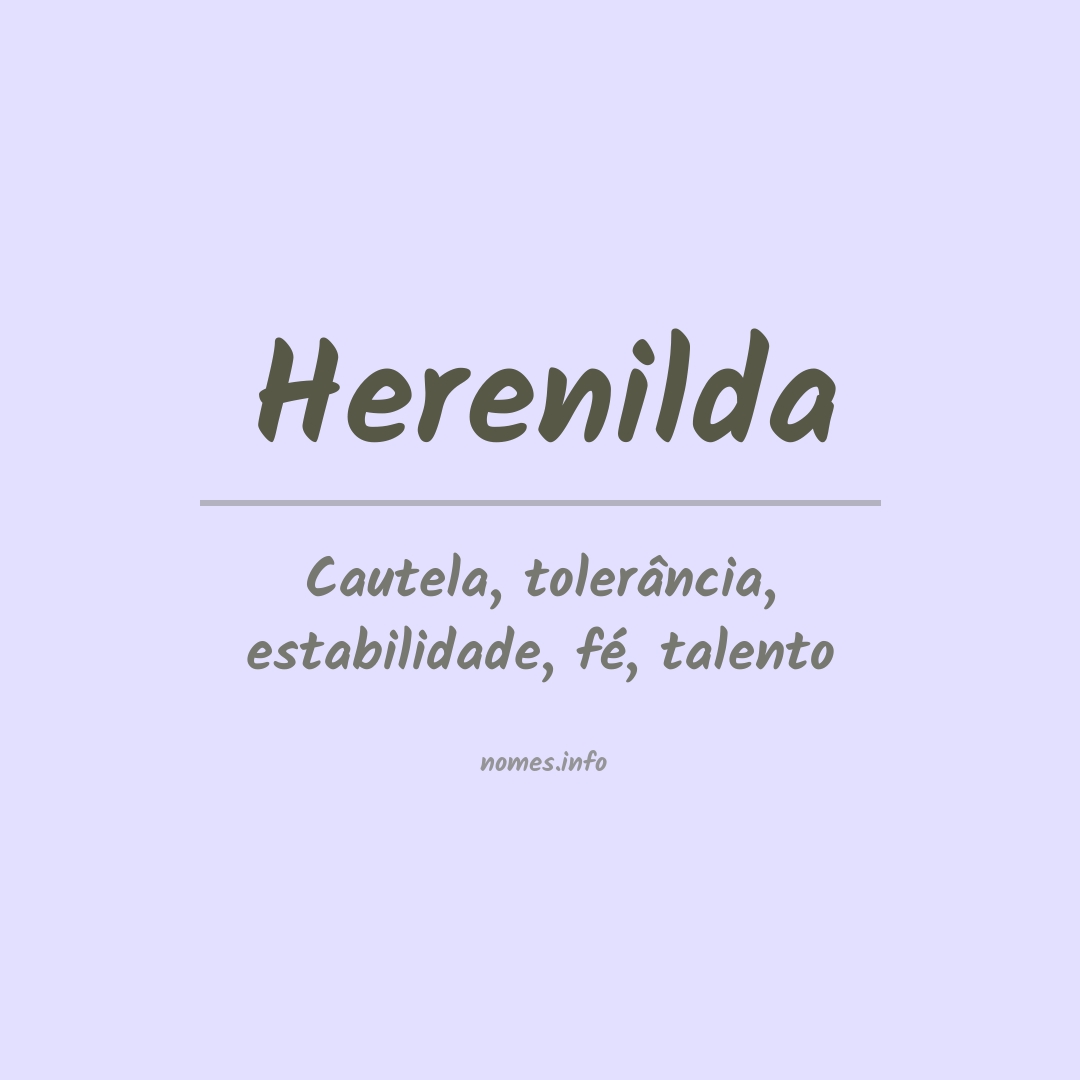 Significado do nome Herenilda