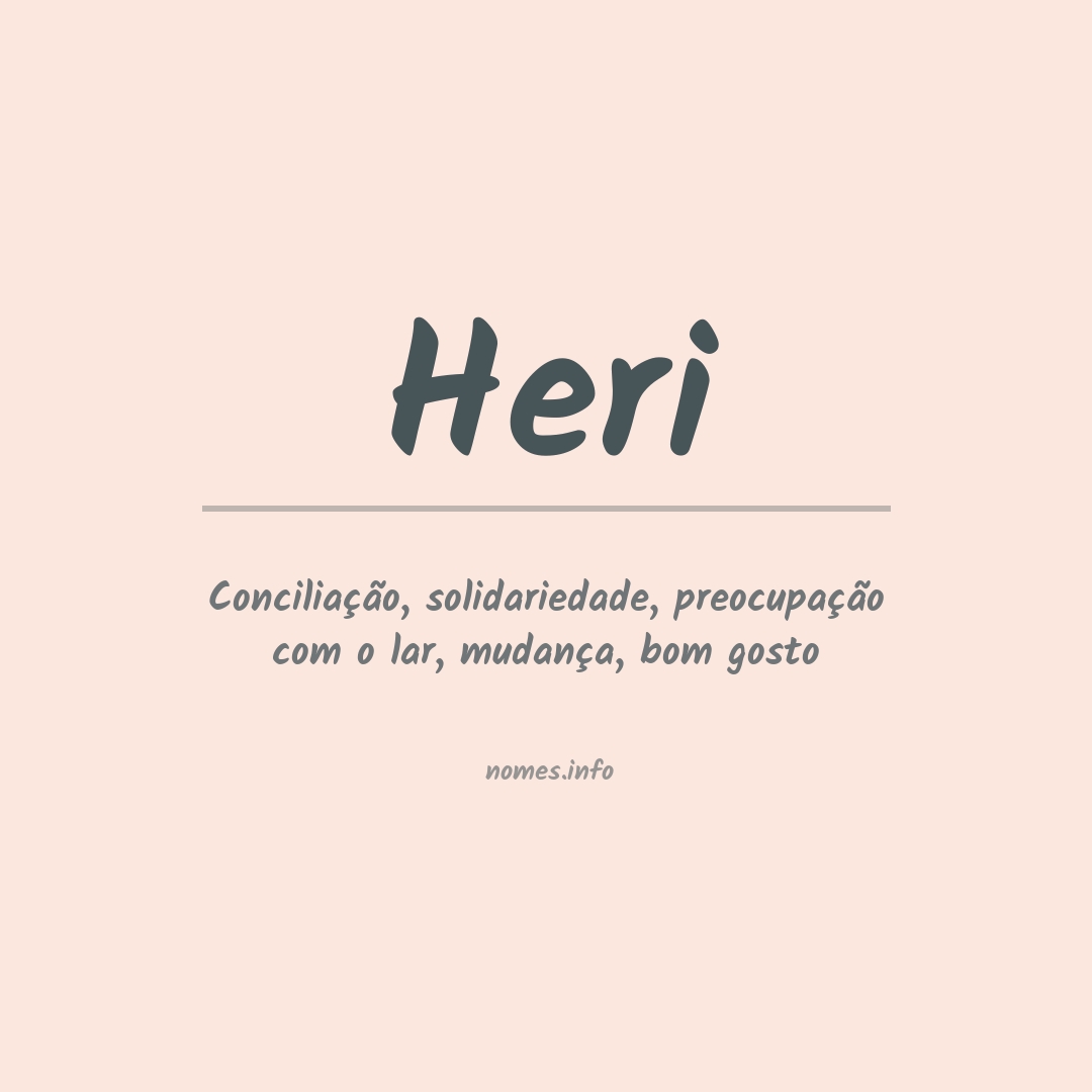 Significado do nome Heri