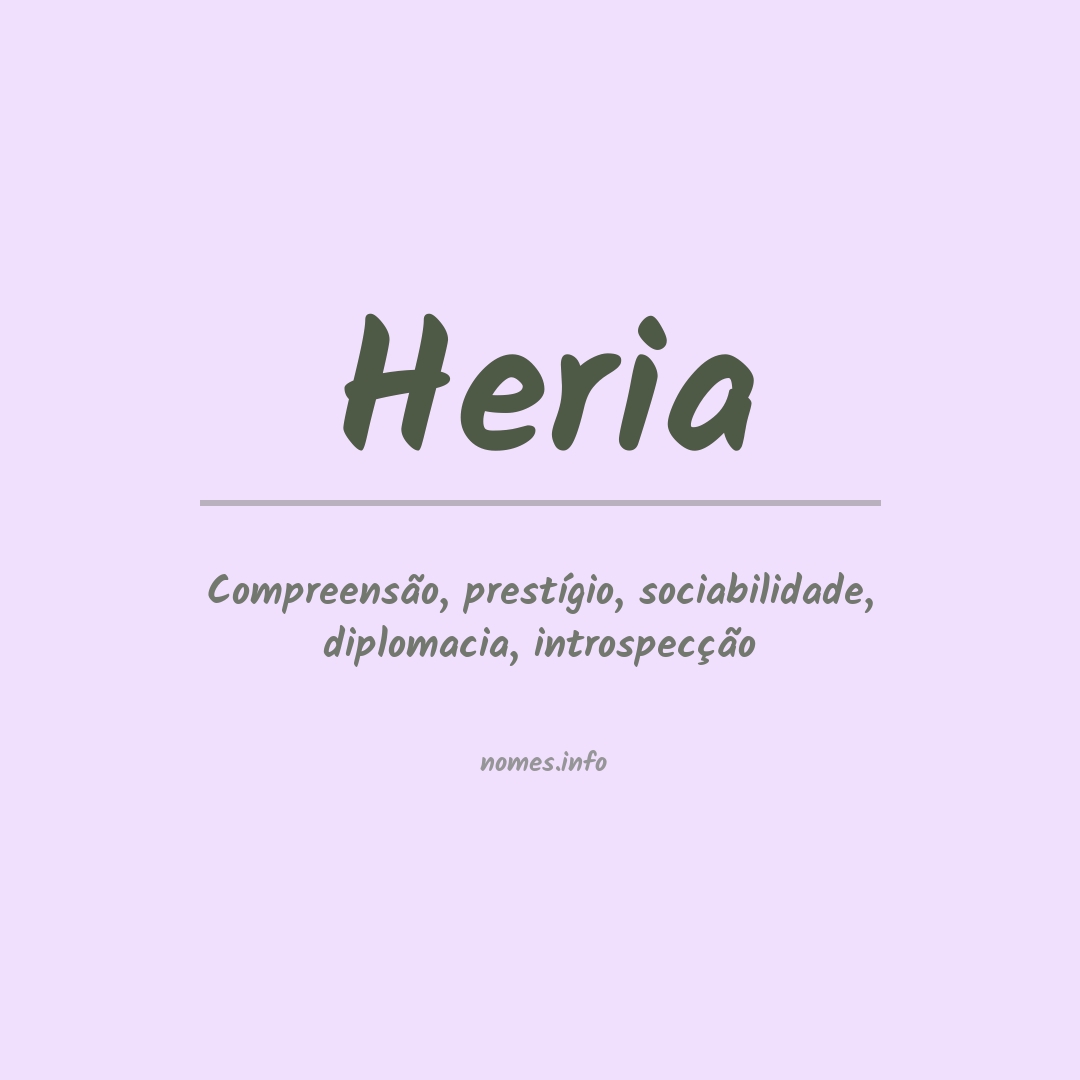 Significado do nome Heria