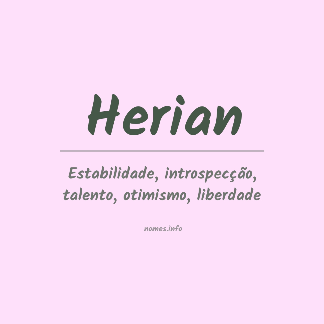 Significado do nome Herian