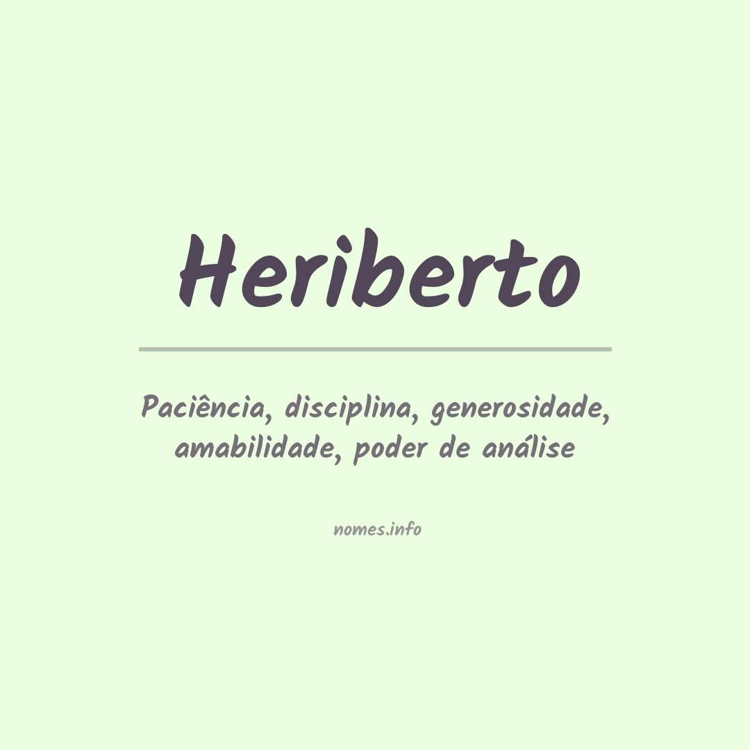 Significado do nome Heriberto