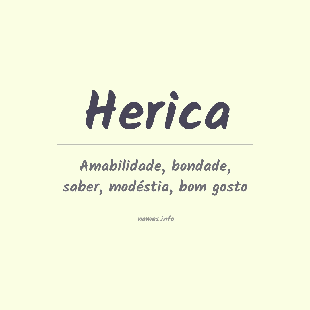 Significado do nome Herica