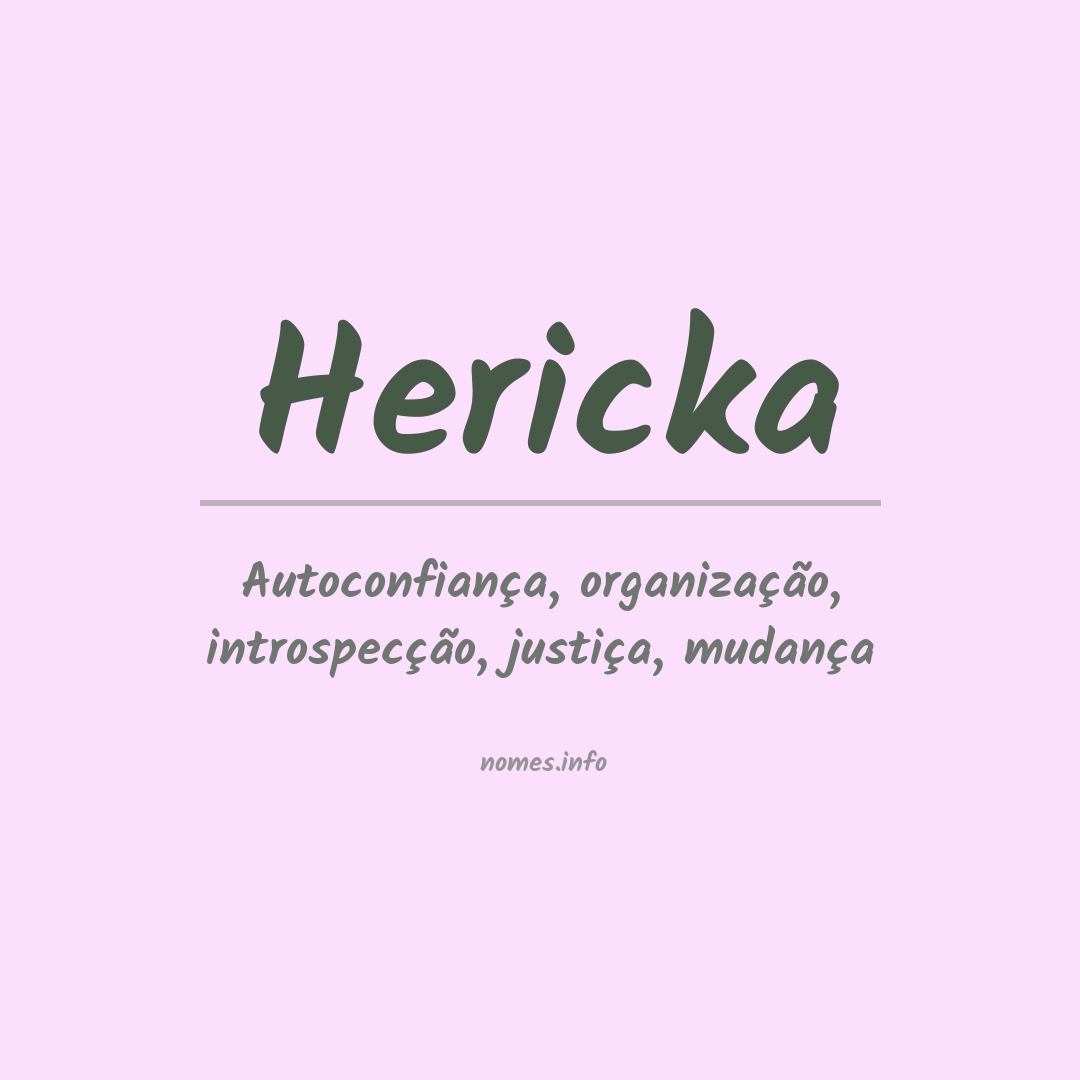 Significado do nome Hericka