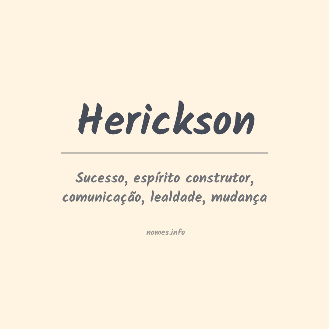 Significado do nome Herickson