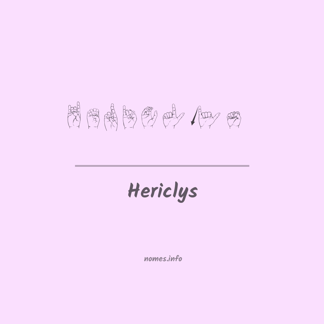 Hericlys em Libras