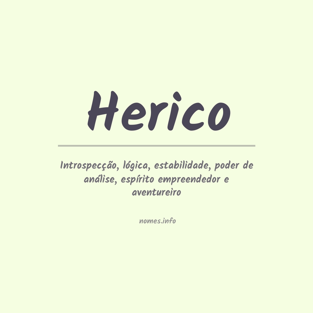 Significado do nome Herico