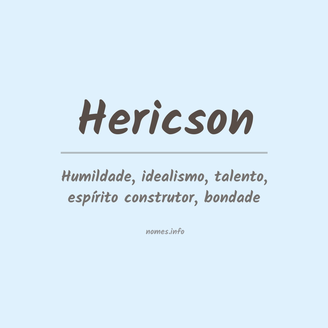 Significado do nome Hericson