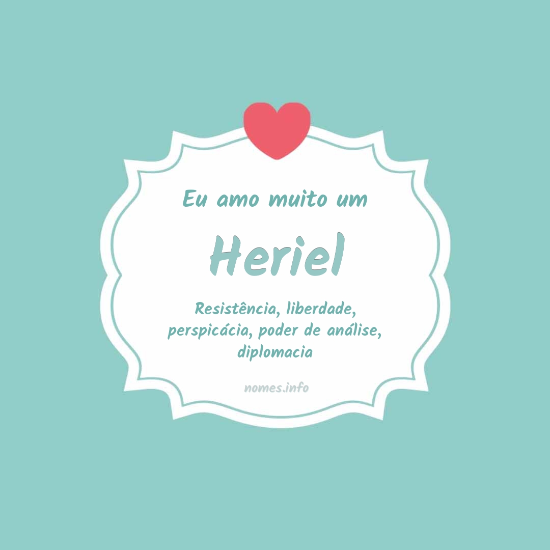 Eu amo muito Heriel