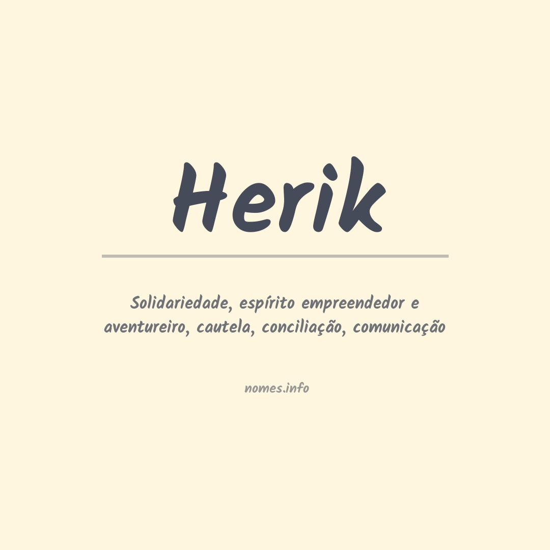 Significado do nome Herik