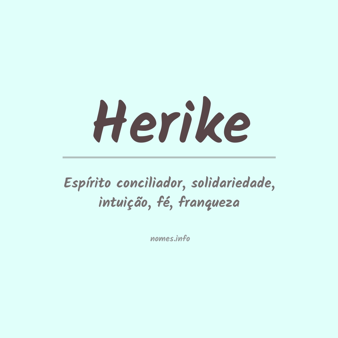 Significado do nome Herike