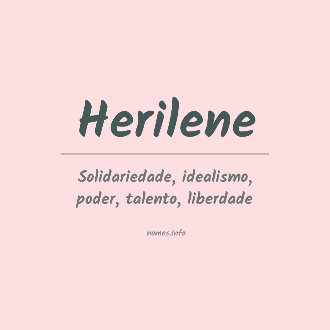 Significado do nome Herilene