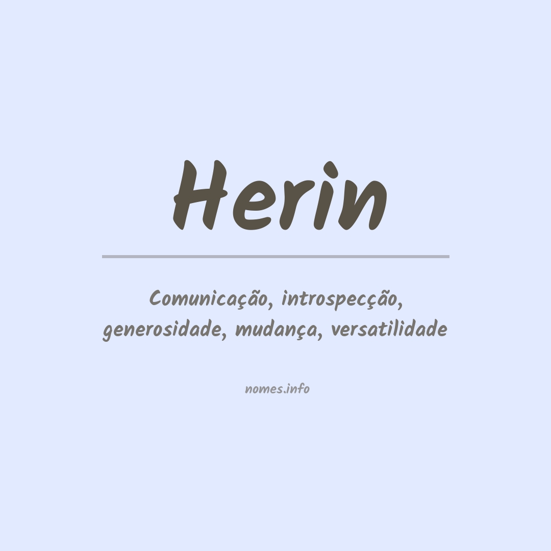 Significado do nome Herin