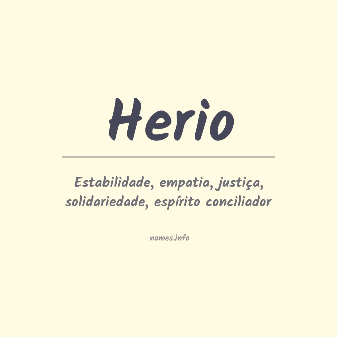 Significado do nome Herio