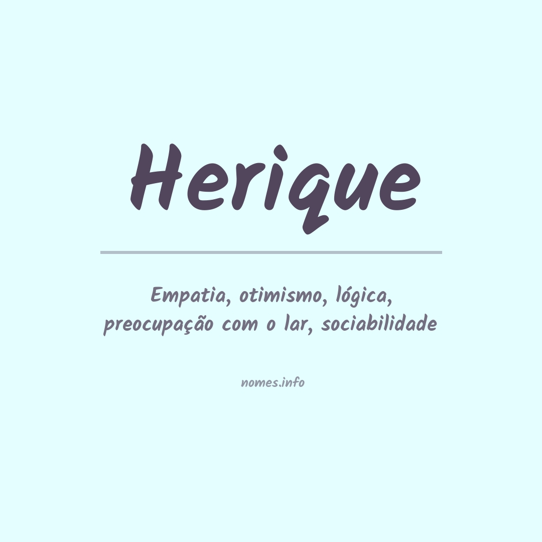 Significado do nome Herique