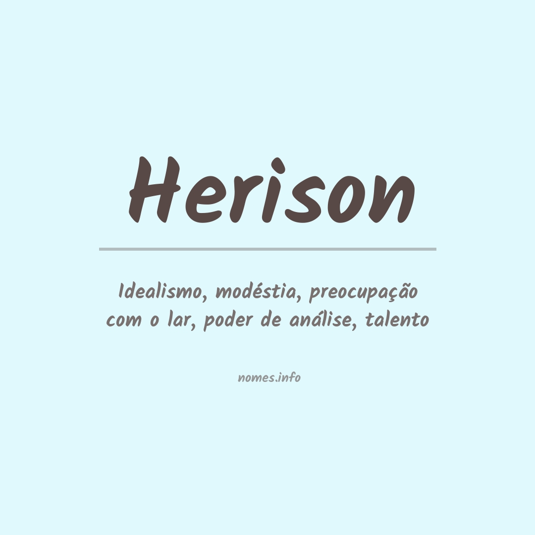 Significado do nome Herison