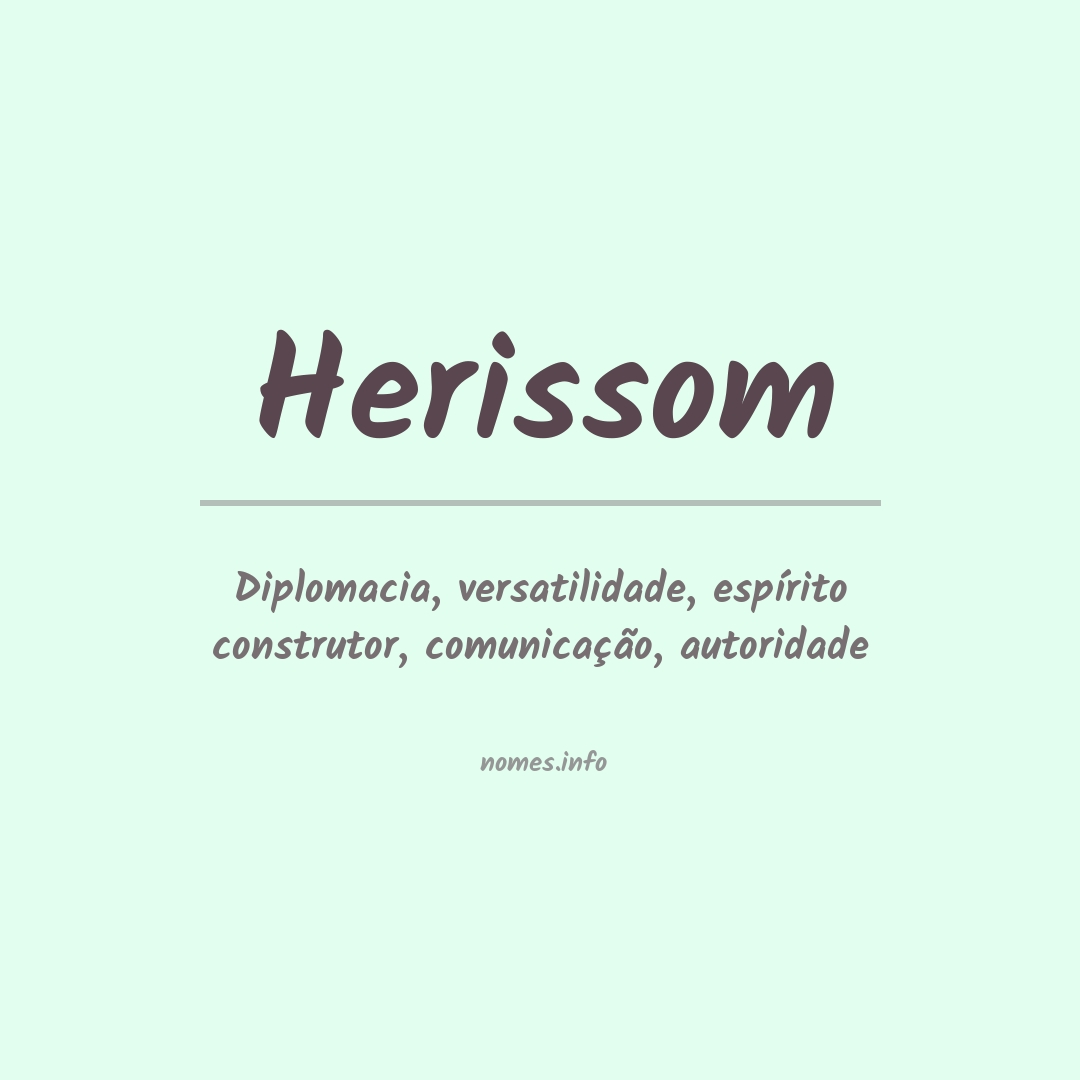 Significado do nome Herissom