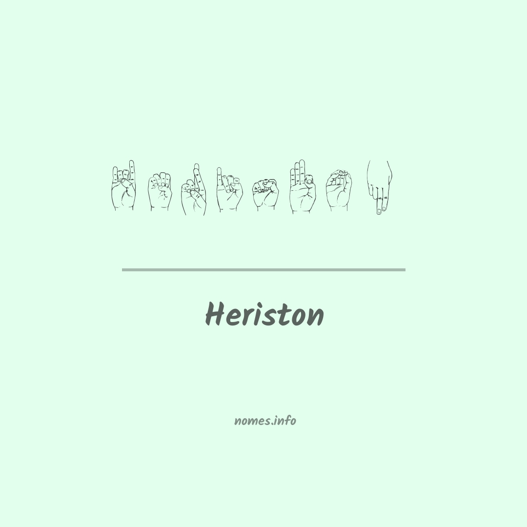 Heriston em Libras