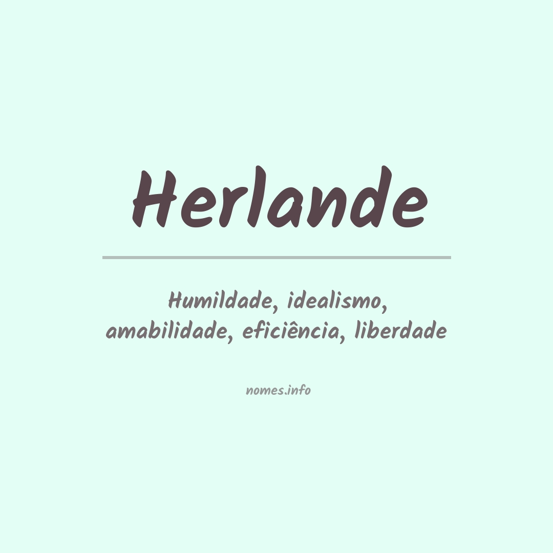 Significado do nome Herlande