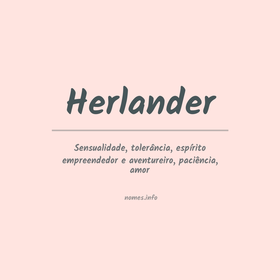 Significado do nome Herlander