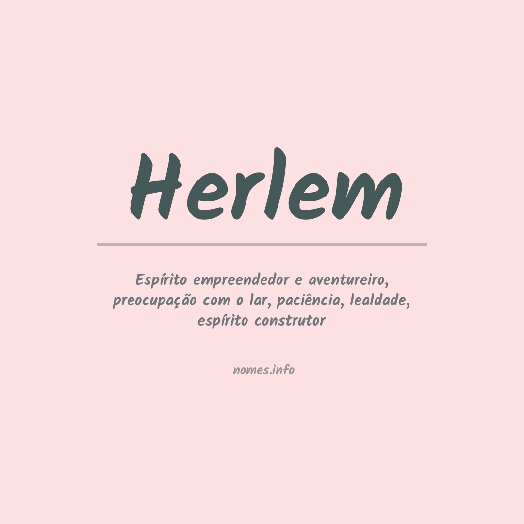 Significado do nome Herlem