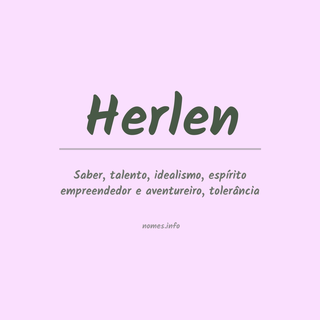 Significado do nome Herlen