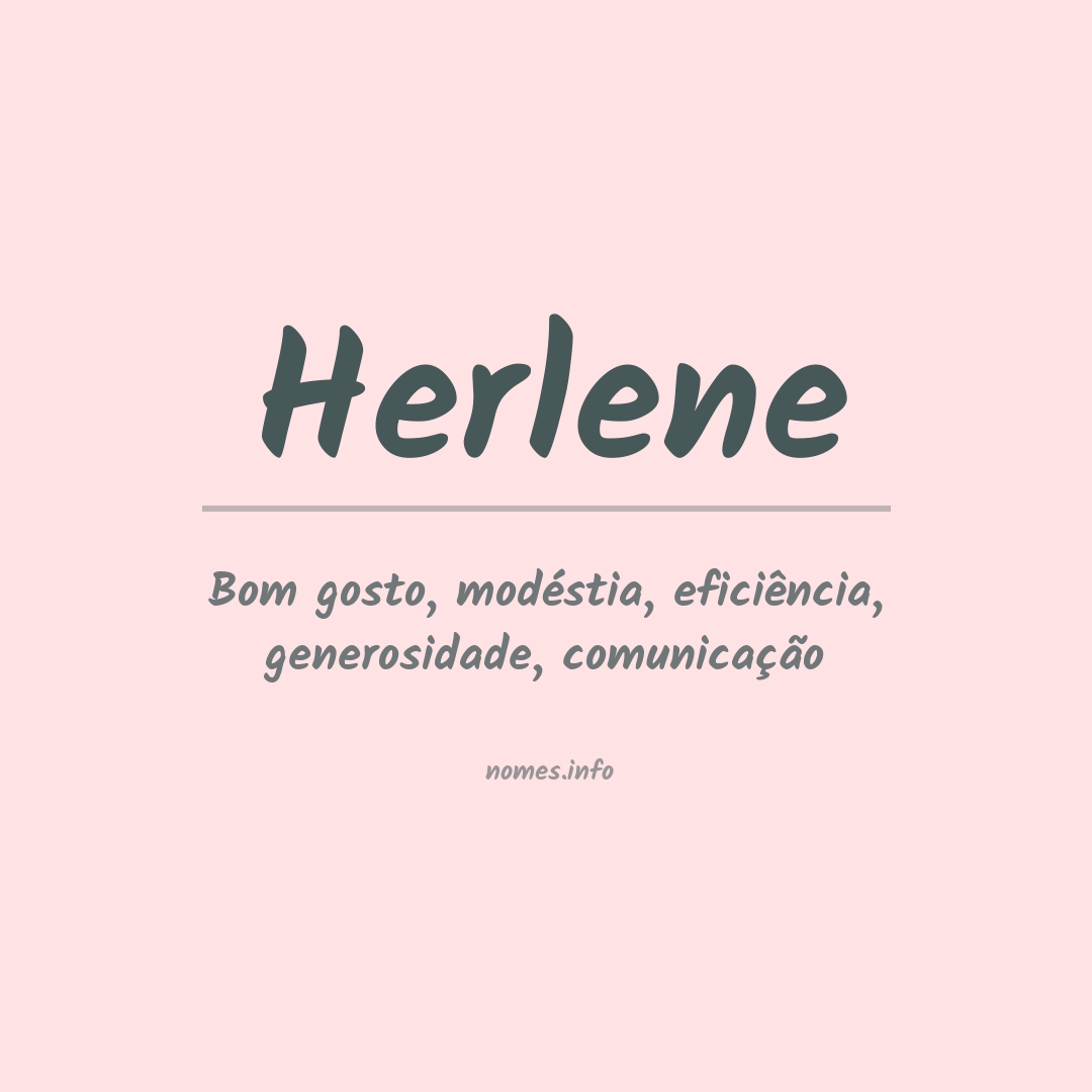 Significado do nome Herlene