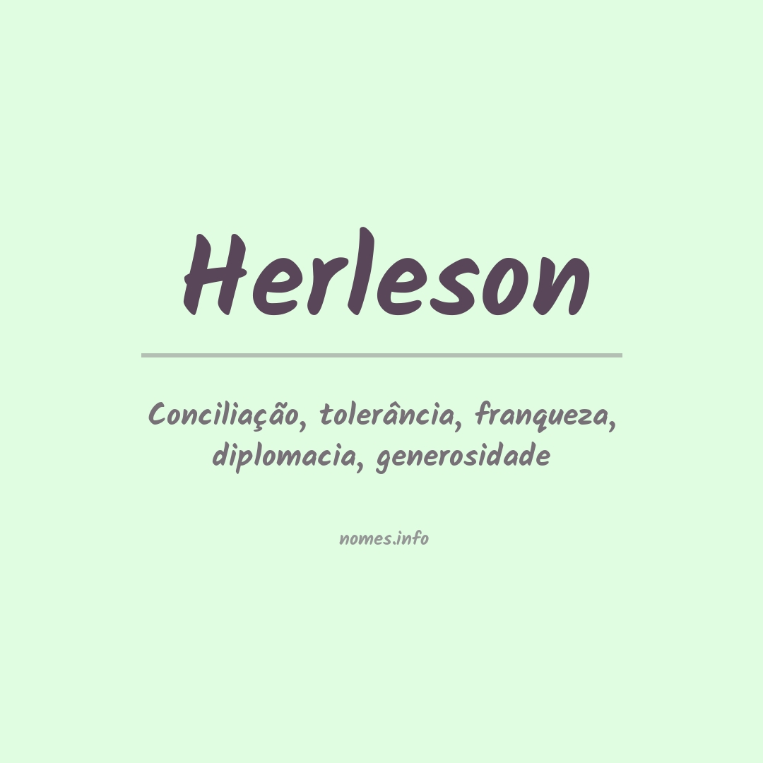 Significado do nome Herleson