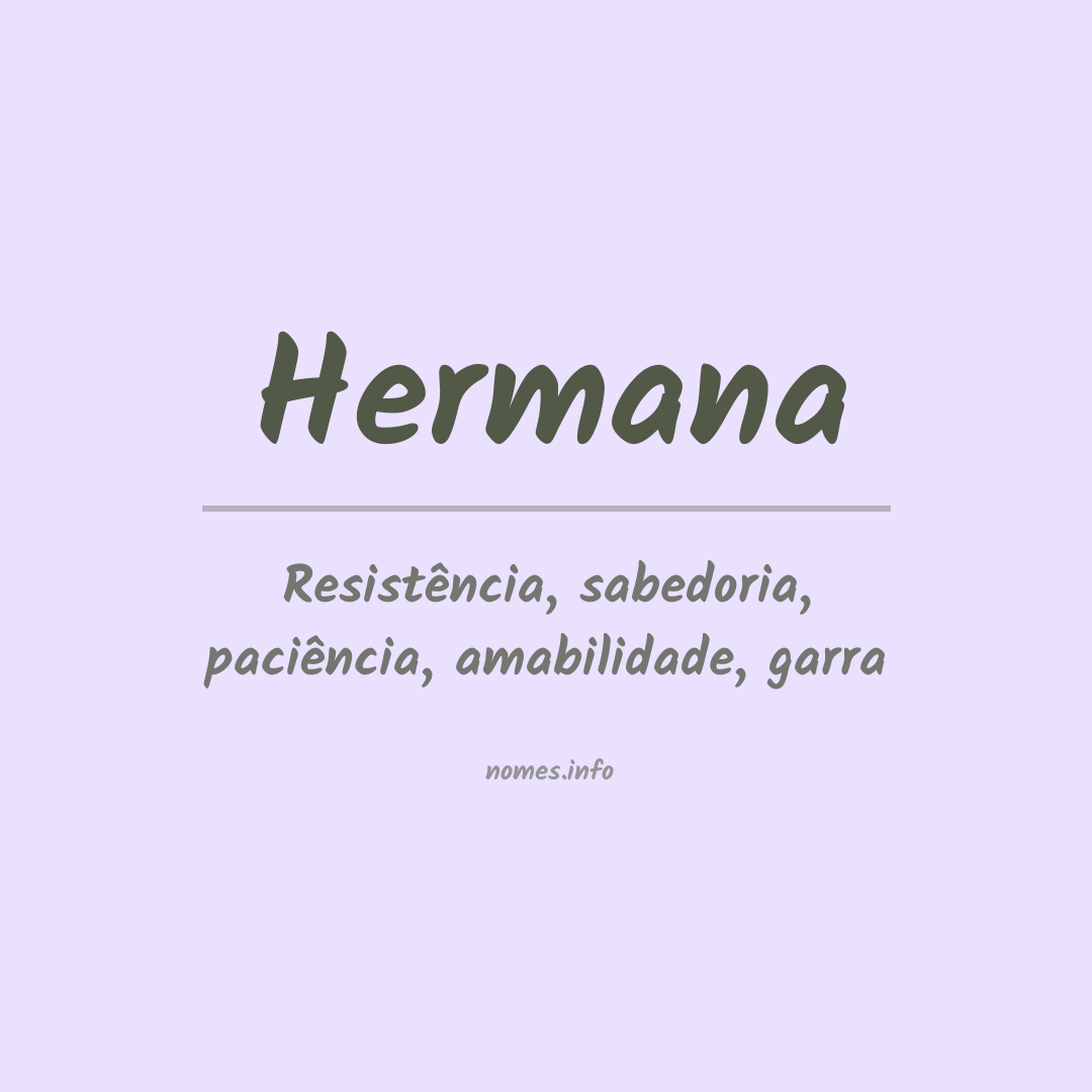 Significado do nome Hermana