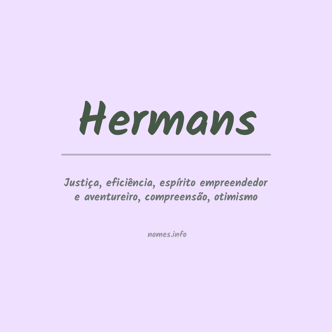 Significado do nome Hermans