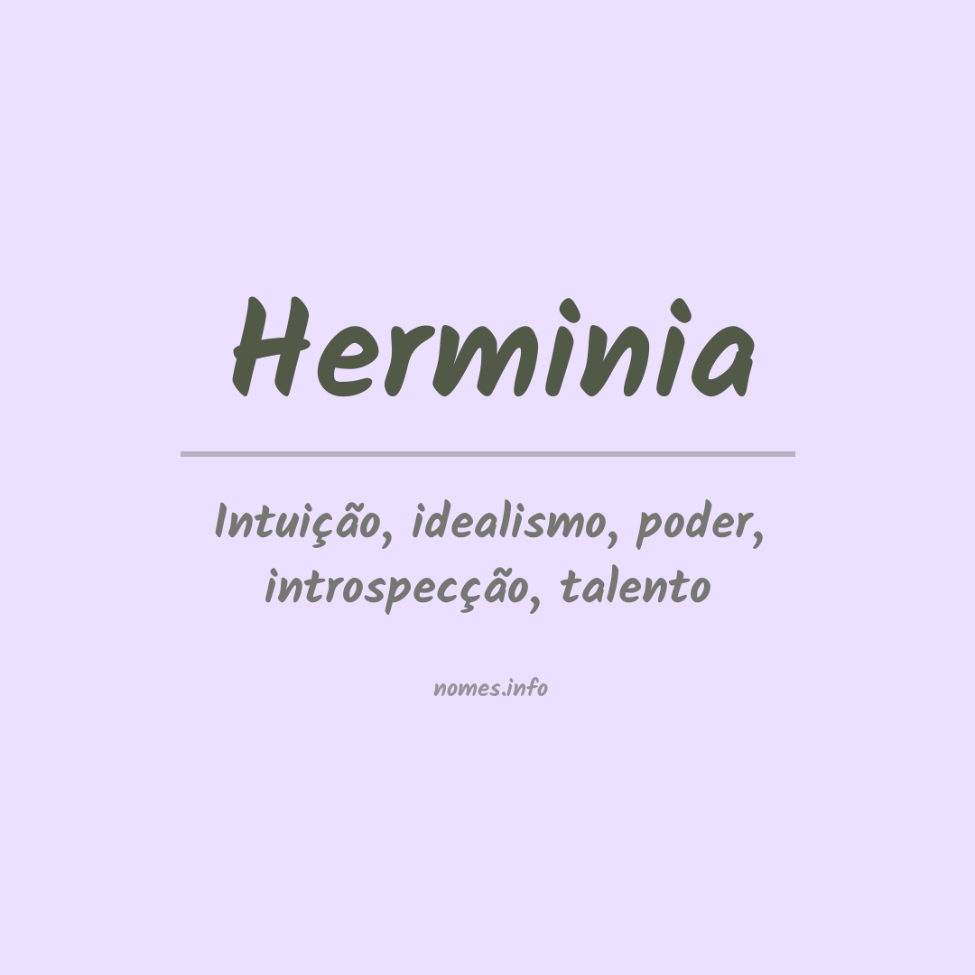 Significado do nome Herminia