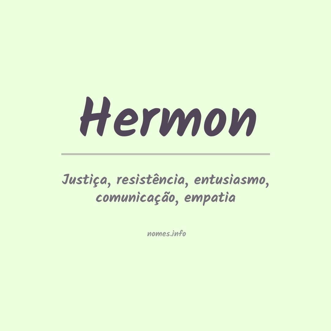 Significado do nome Hermon