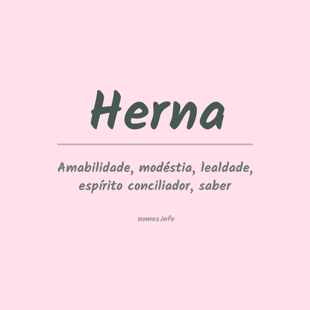 Significado do nome Herna