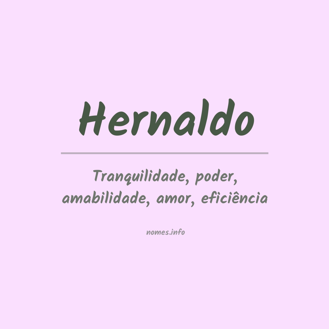 Significado do nome Hernaldo