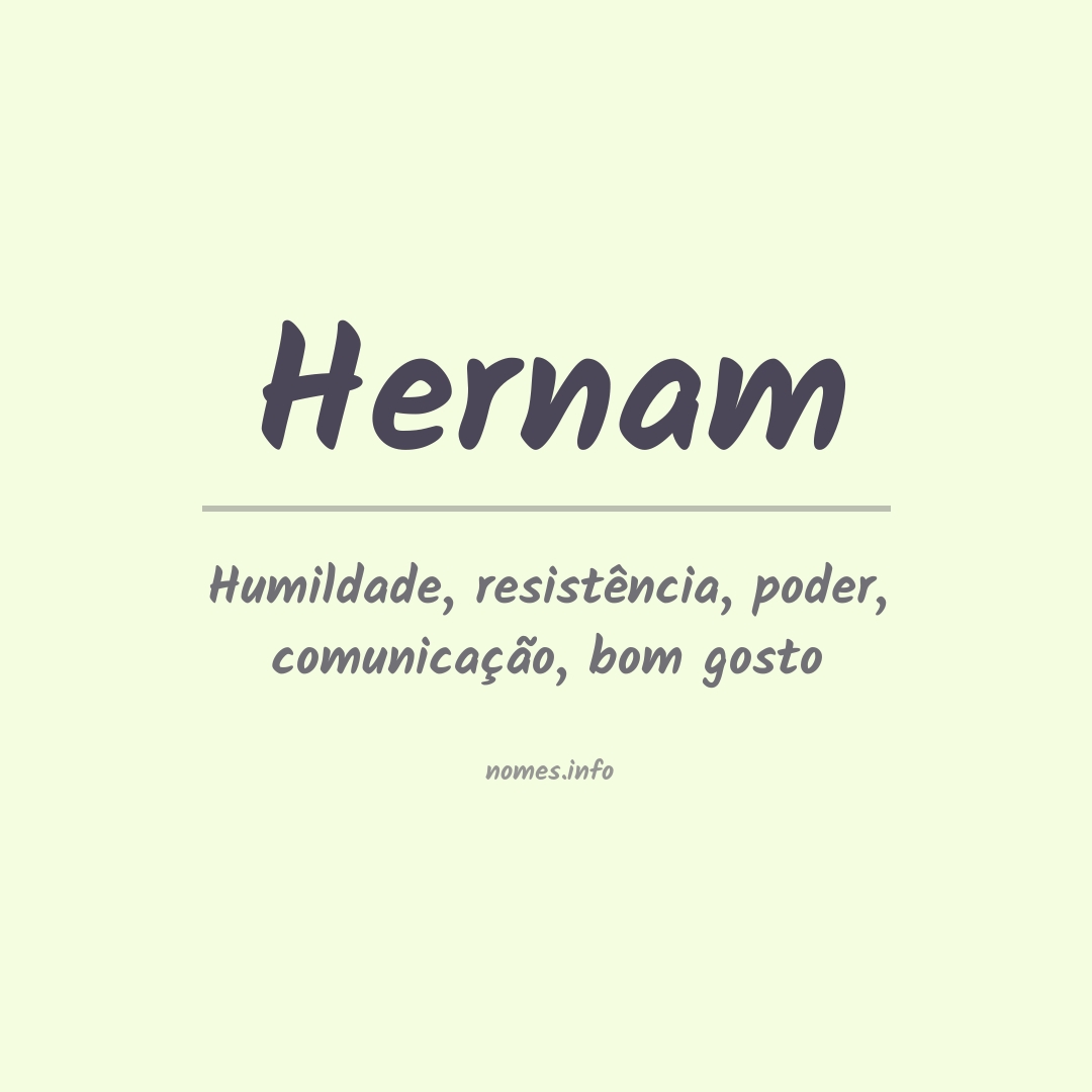 Significado do nome Hernam