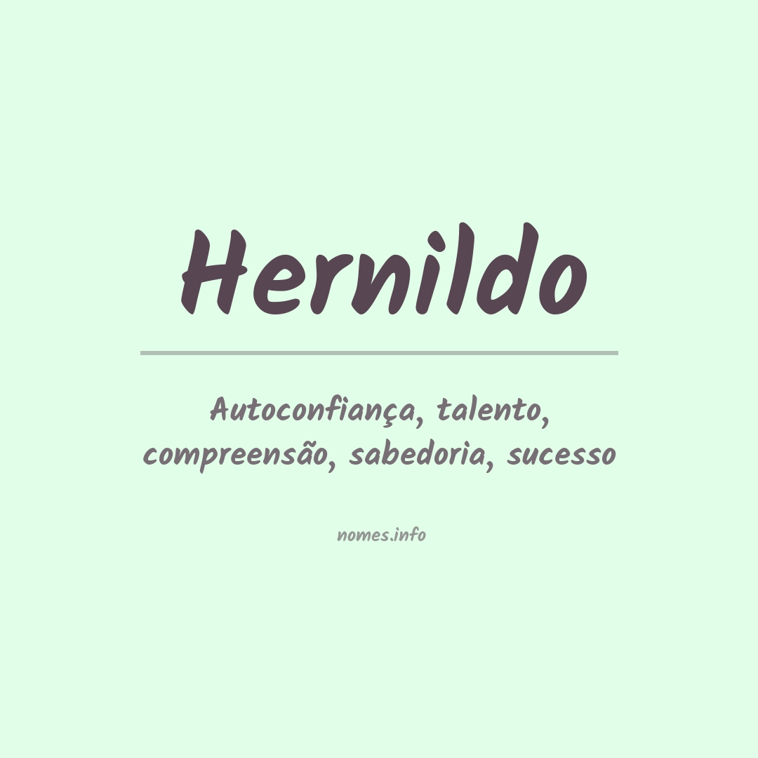 Significado do nome Hernildo
