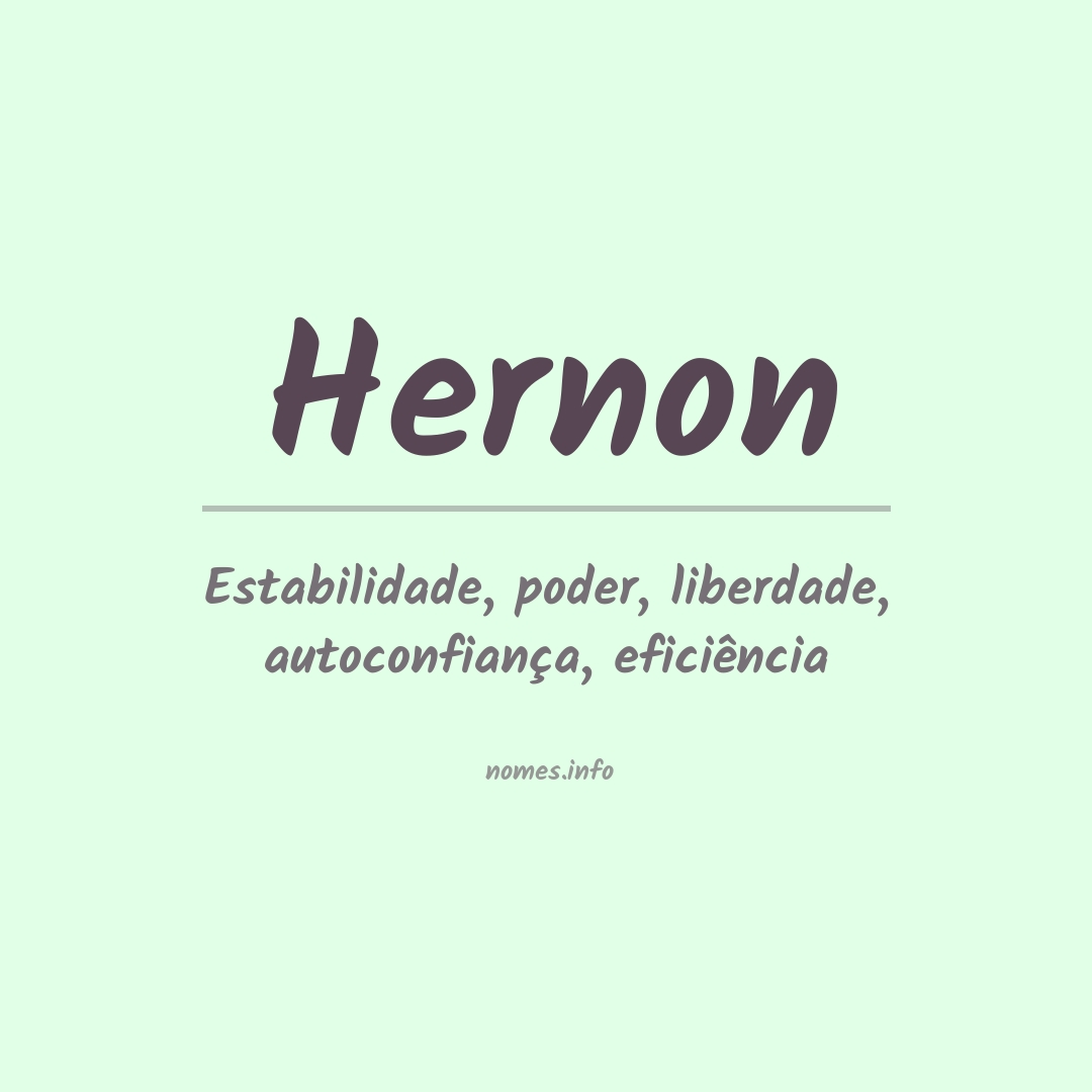 Significado do nome Hernon